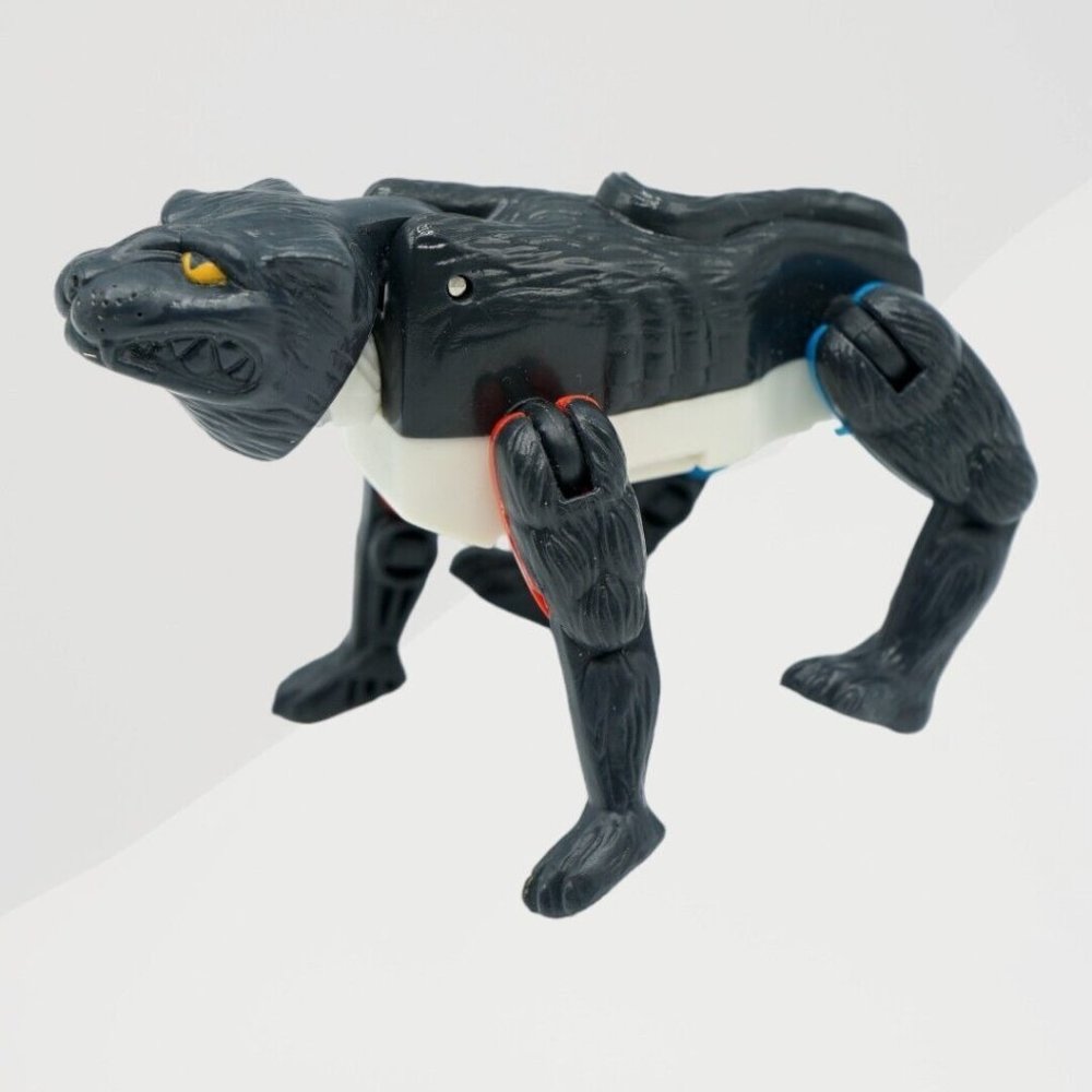 Vintage 90s Transformers Beast Wars Black White Panther Hasbro Action figure